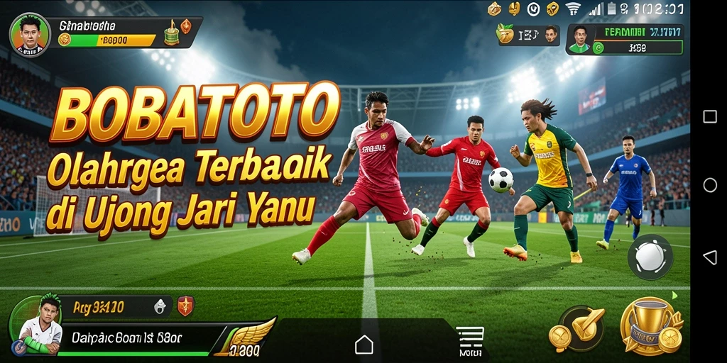 Tampilan gameplay seru dari BOBATOTO dengan aksi olahraga.