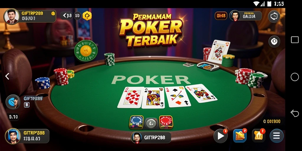 Tampilan menarik dari gameplay Poker di GIFTRP288