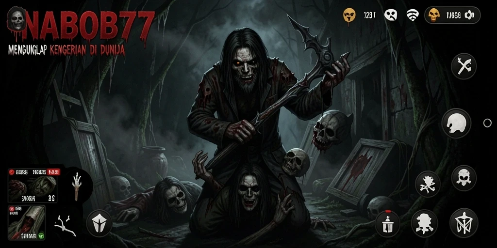 Tangkapan layar gameplay NABOB77 yang menampilkan suasana Horror yang menegangkan.