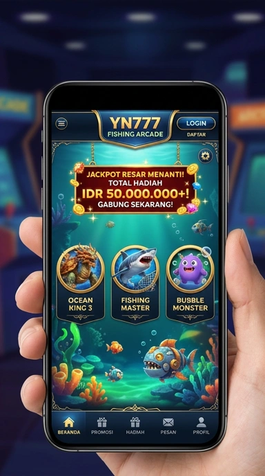 Tampilan utama aplikasi yn777 yang ramah pengguna.